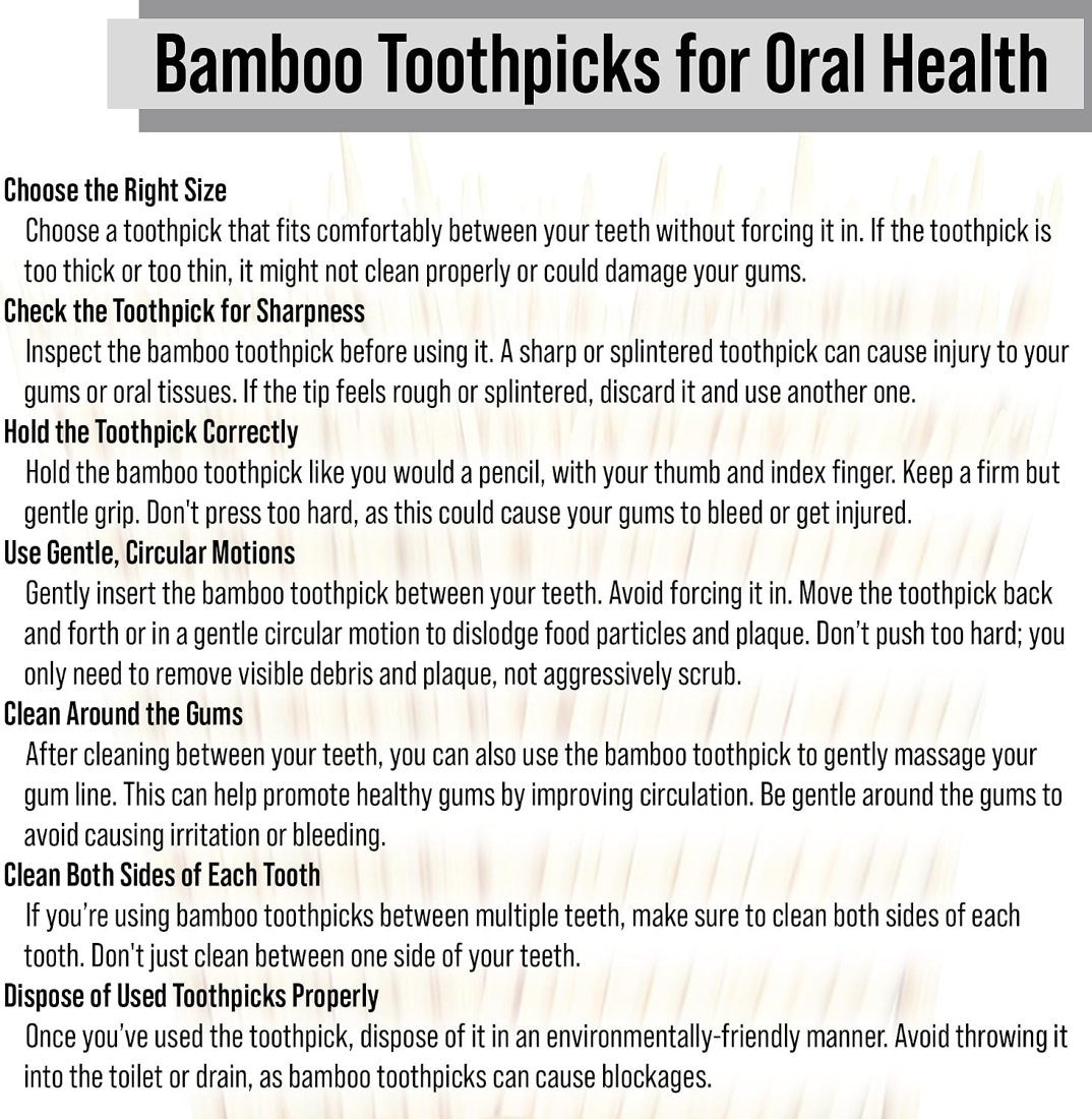 Bamboo Toothpicks — Double Pointed, view 3