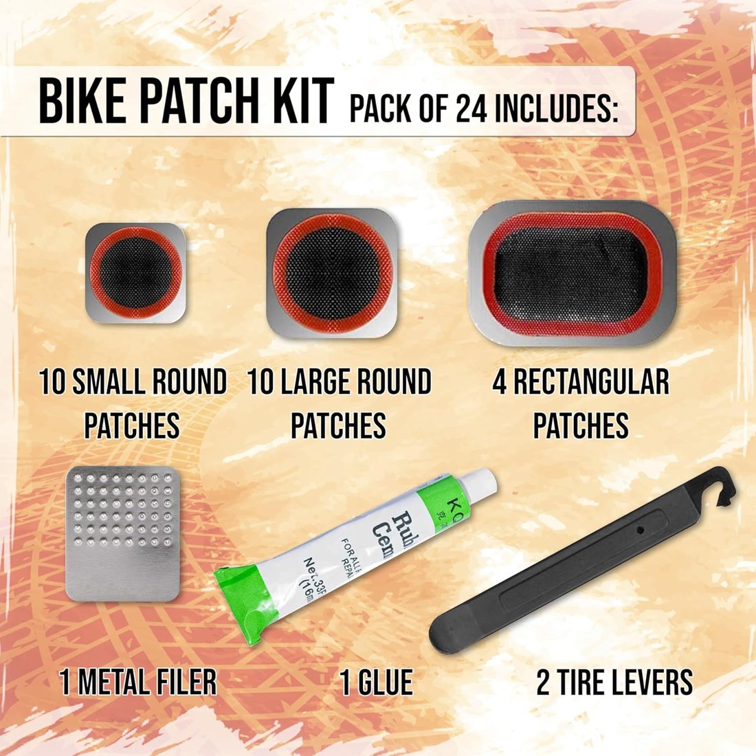 Bike Tire Repair Kit — 24 Pieces, view 5