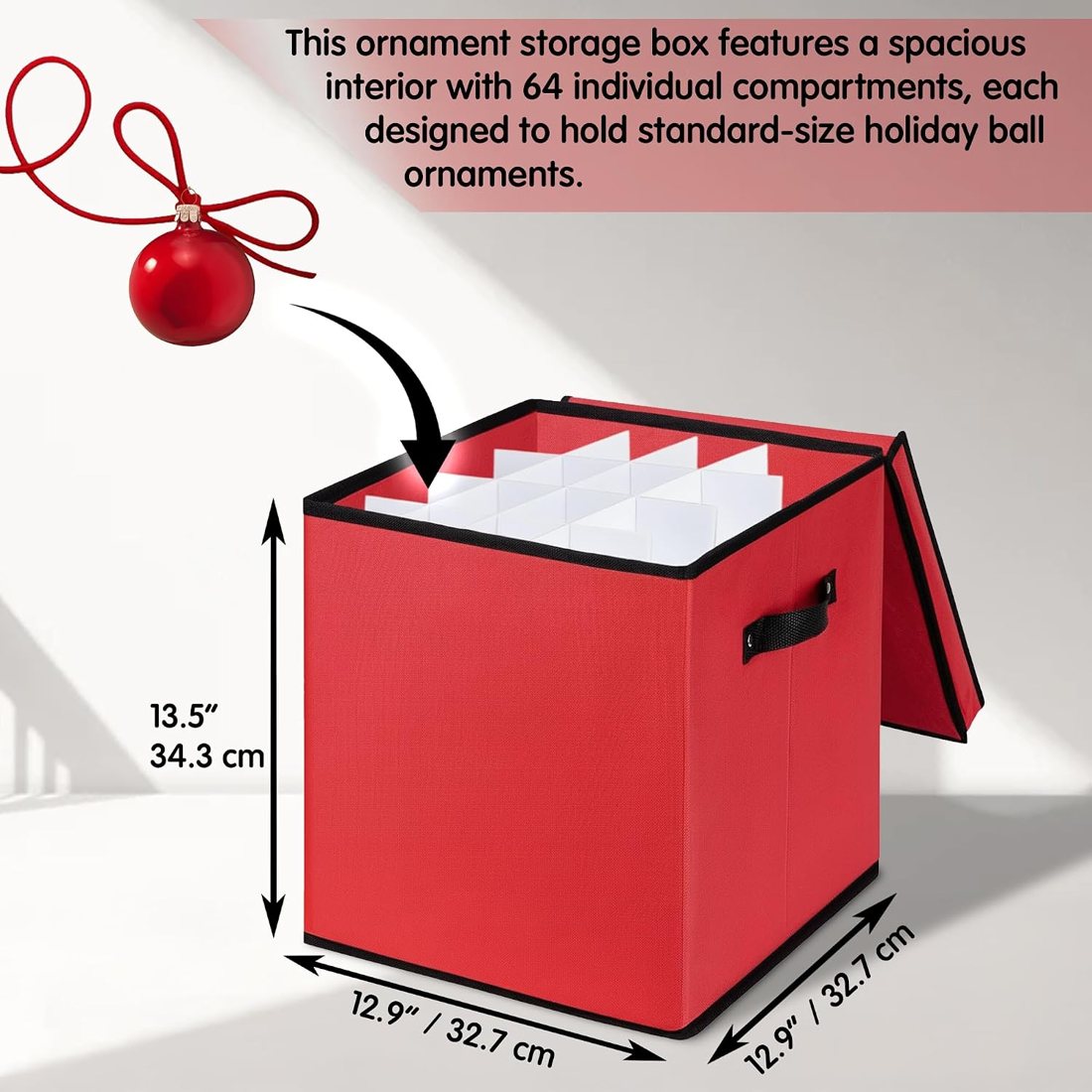 Christmas Ornament Storage Box, view 3